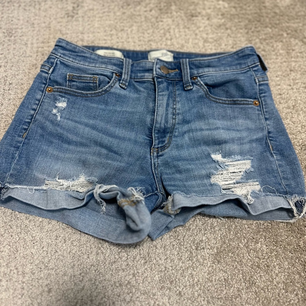 Distressed Denim Women Shorts
